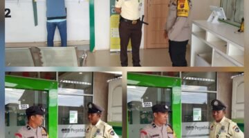 Bhabinkamtibmas Polsek Sianțar Marihat Sambang Kamtibmas di Kantor Pegadaian Jalan D.I. Panjaitan 