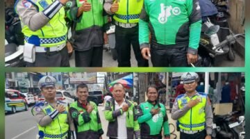 Sat Lantas Polres Pematangsiantar Sosialisasi Tertib Berlalu Lintas kepada Pengendara Ojol