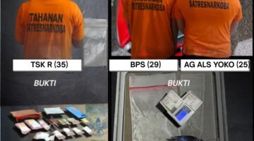 Gerak Cepat Satresnarkoba Polres Binjai, 3 Pelaku Narkoba Diciduk, Sabu dan Ekstasi Diamankan