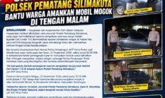 Sigap Layanan 110, Polsek Pematang Silimakuta Bantu Warga Amankan Mobil Mogok di Tengah Malam