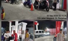Bhabinkamtibmas Polsek Siantar Marihat Monitoring Penyaluran BBM di SPBU Wilkumnya 