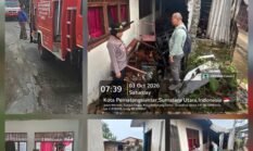 Kapolsek Siantar Utara Cek TKP Kebakaran di SMP Negeri 6