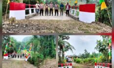 Kapolsek Siantar Martoba Renovasi Jembatan Merah Putih Menghubungkan Kelurahan Tanjung Naga Pita