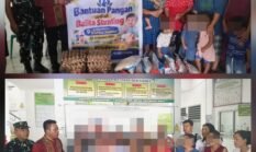 Kapolsek Siantar Selatan Hadiri Pemberian Bantuan Pangan untuk Balita Stunting Kepada Warga