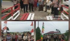 Polisi Bersama Masyrakat,Polsek Siantar Marihat Renovasi Jembatan Merah Putih di Kelurahan Suka Raja