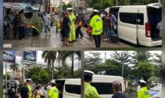 Sat Lantas Polres Pematangsiantar Edukasi Tertib Berlalu Lintas di Halte Travel Platinum & Boby Paradep