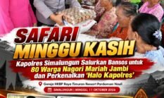 Safari Minggu Kasih, Kapolres Simalungun Salurkan Bansos untuk 80 Warga Nagori Mariah Jambi dan Perkenalkan “Halo Kapolres”