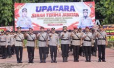 Kapolres Langkat pimpin sertijab Kasat Reskrim, Kasat Narkoba dan Kapolsek