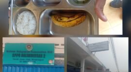 Foto : menu MBG hari selasa (13/10/2026) di SMP N 2 Tanah Jawa, bawah SPPG simpang tangsi yayasan Ala Delpi. 