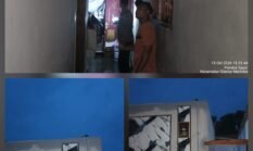 Polsek Siantar Martoba Respon Cepat Cek Rumah Warga Terkena Angin kencang di Gang Setia Baru