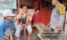 Sampaikan Pesan Kamtibmas Polsek Siantar Martoba Sambangi Warga 