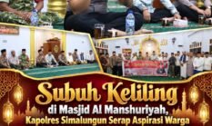 Subuh Keliling di Masjid Al Manshuriyah, Kapolres Simalungun Serap Aspirasi Warga dan Ajak “Saring Sebelum Sharing”