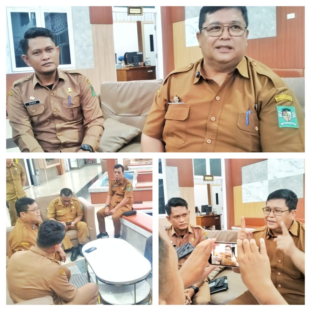 Foto : Sekda kabupaten Simalungun Mixnon Andreas Simamora S.I.P.,M.Si di dampingi Kadis Kominfo Simalungun Akbar Putra Siregar S.STP., M.Si